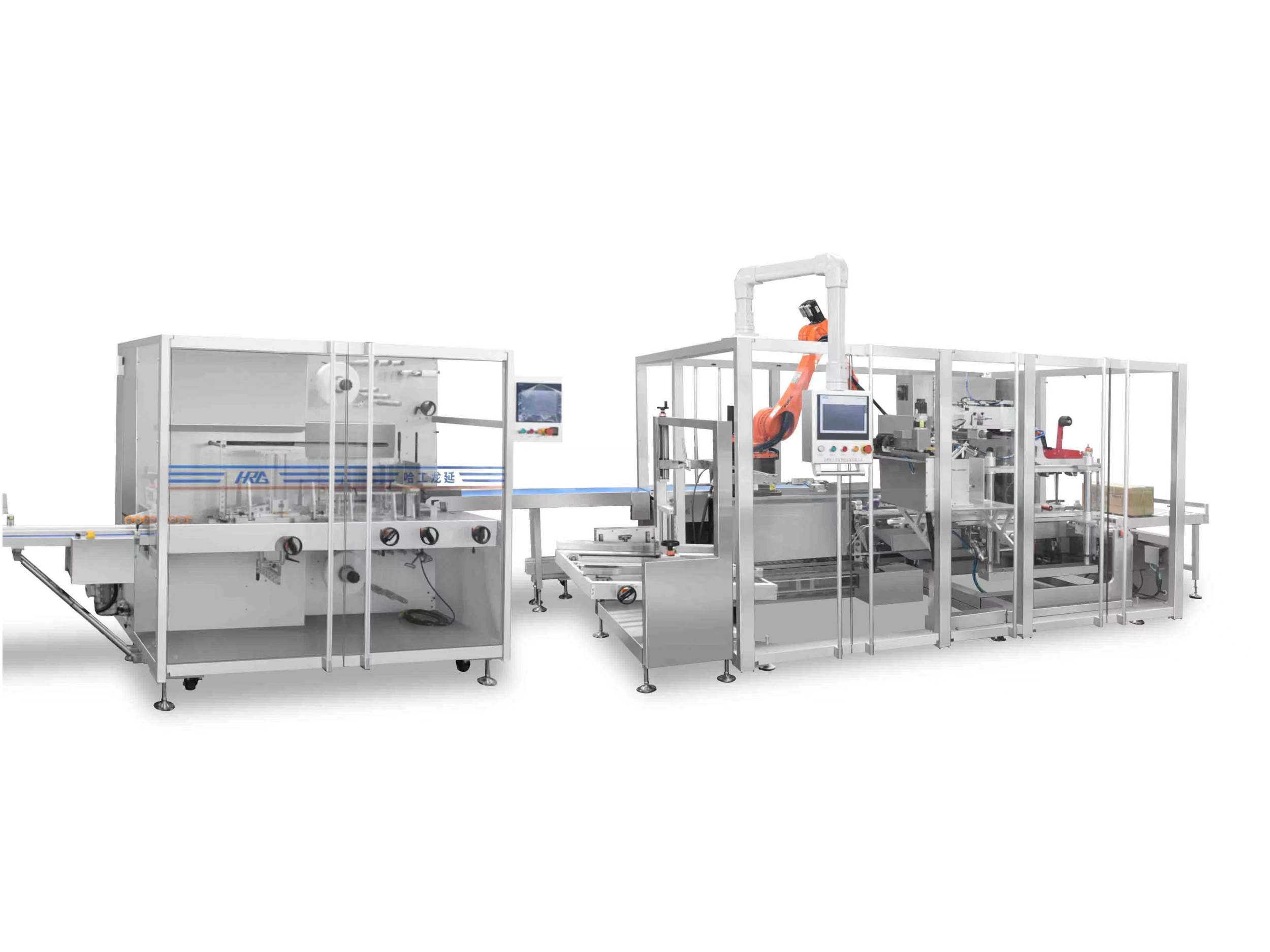 Produktionslinie für Folienbündelung und Kartonverpackung